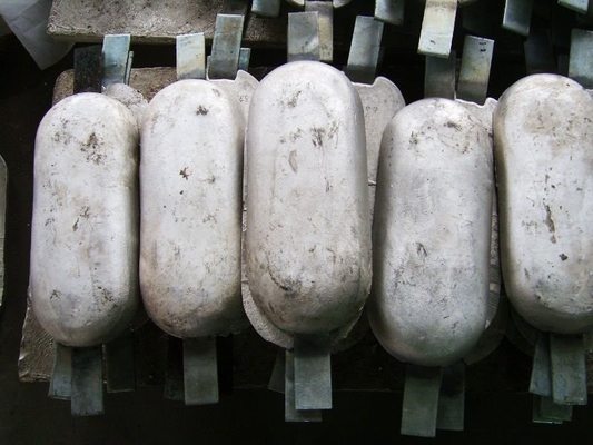 Anodo sacrificale dell'anodo del guscio dello zinco di ASTM per controllo della corrosione