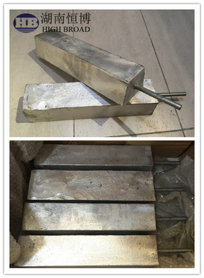 Zn di Al in anodo di alluminio della lega utilizzato in sale fresco ed in acque salmastre