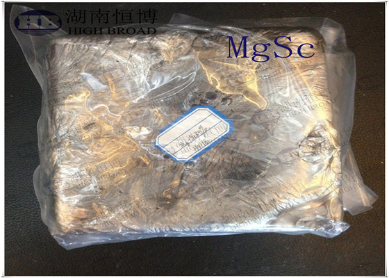 Magnesio scandio Mg30%Sc Lega indurente Mg Lega ingot per la raffinazione dei cereali