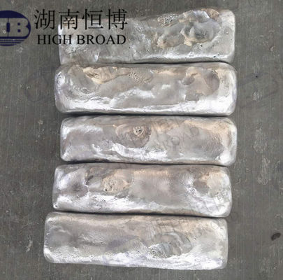 MgZr25 Magnesio Zirconio Master alloy con 25% di contenuto di zirconio per la raffinazione dei cereali in 5 kg di waffle ingot