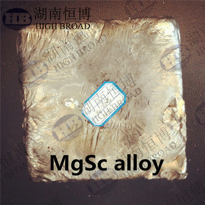 Lega matrice del metallo Mg2%Sc Mg5%Sc Mg30%Sc dello scandio del magnesio di iso
