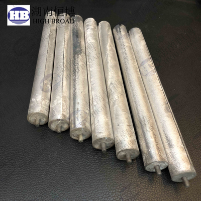 Zinc Aluminio AZ63 AZ31 Magnesio Anodo 9mm-26mm Diametro Malleabile resistente alla corrosione
