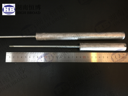 Zinc Aluminio AZ63 AZ31 Magnesio Anodo 9mm-26mm Diametro Malleabile resistente alla corrosione