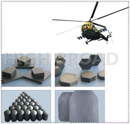 Dual-Use Silicon Carbide Ballistic Tile NIJ Level III 250x300x10mm for Transport Security Protection