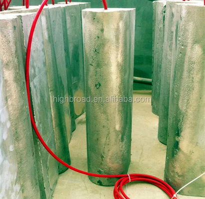 Anodi a canna resistenti alla corrosione Leghe di magnesio alluminio zinco per applicazioni industriali