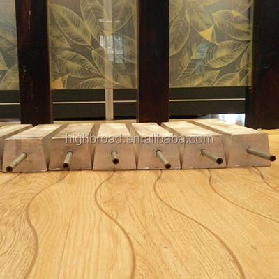Anodo di magnesio a corrente personalizzato con forma a D trapezoidale e certificazione ISO9001 / ROHS per prevenire o rallentare l'arrugginimento delle strutture in acciaio