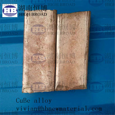 Lega madre di rame berillio con 3% 4% 5% di contenuto di berillio per proprietà meccaniche migliorate
