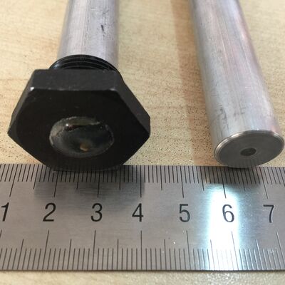 35 mm Lega di magnesio Heavy-Duty Hex Anode Rod M27 Thread 1200 mm grado marino per condensatore marino
