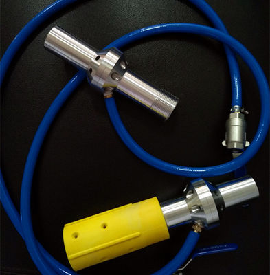 Assemblaggio di pistole da sabbiatura con nozzolo B4C intercambiabile dotato di durezza HRA 93+ e presa ergonomica