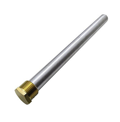 Anodo di zinco pressofuso per impieghi gravosi da 25 mm, filettatura 1 NPT, 1200 mm, per il controllo degli odori in sistemi di scambiatori di calore industriali