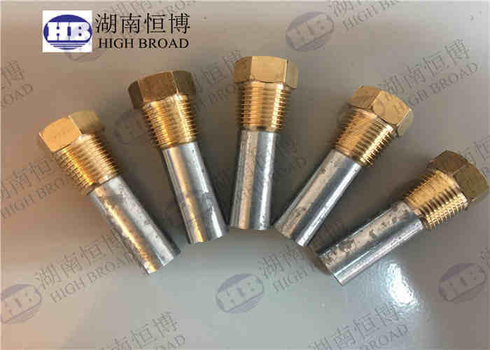 ASTM B418-95 Anodo per scaldabagno Anodo a matita di zinco completo per motori marini