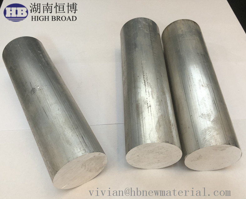 Barre di anodo di magnesio personalizzate Buona formabilità e superficie liscia per lunghezze di 100/200/500 mm
