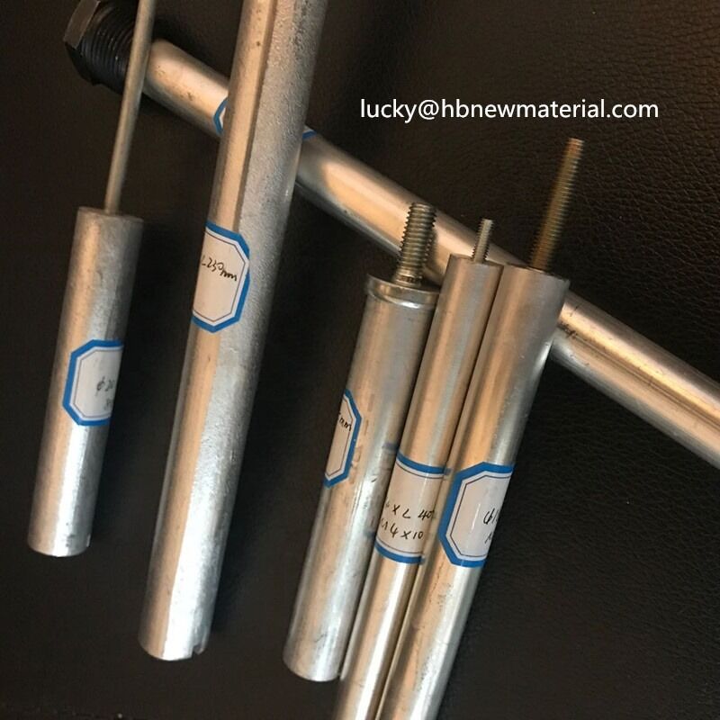 Barre anodiche personalizzate per scaldabagno solare per serbatoi in acciaio che forniscono elevata resistenza all'allungamento e protezione dalla corrosione per ottimizzare la longevità del serbatoio