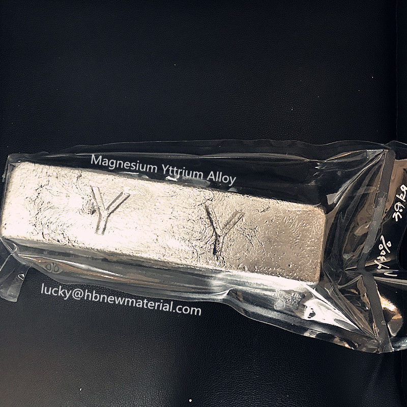 Magnesio Yttrio MgY30 MgY25 Master Alloy Ingot Grain Refiner per Aerospace Automotive Magnesium Casting