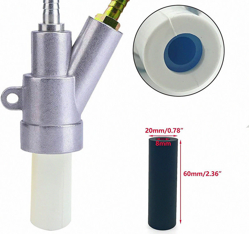 Assemblaggio di pistole da sabbiatura con nozzolo B4C intercambiabile dotato di durezza HRA 93+ e presa ergonomica